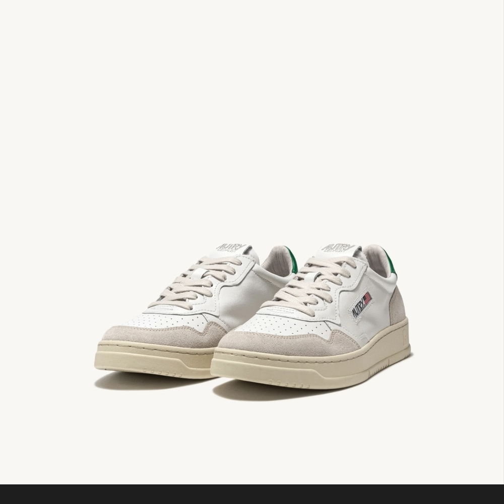 Autry White and Tan Sneakers
